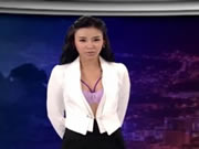 南韓氣象女主持直播走光露點美胸半球一覽無餘